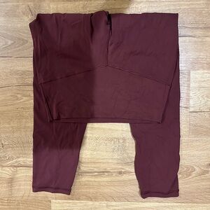 aerie Burgundy High-Waist Leggings